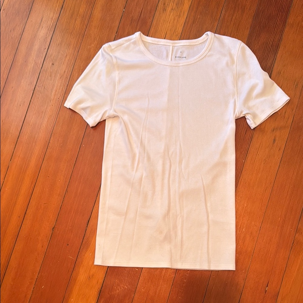 Everlane Cream Short Sleeve Tee